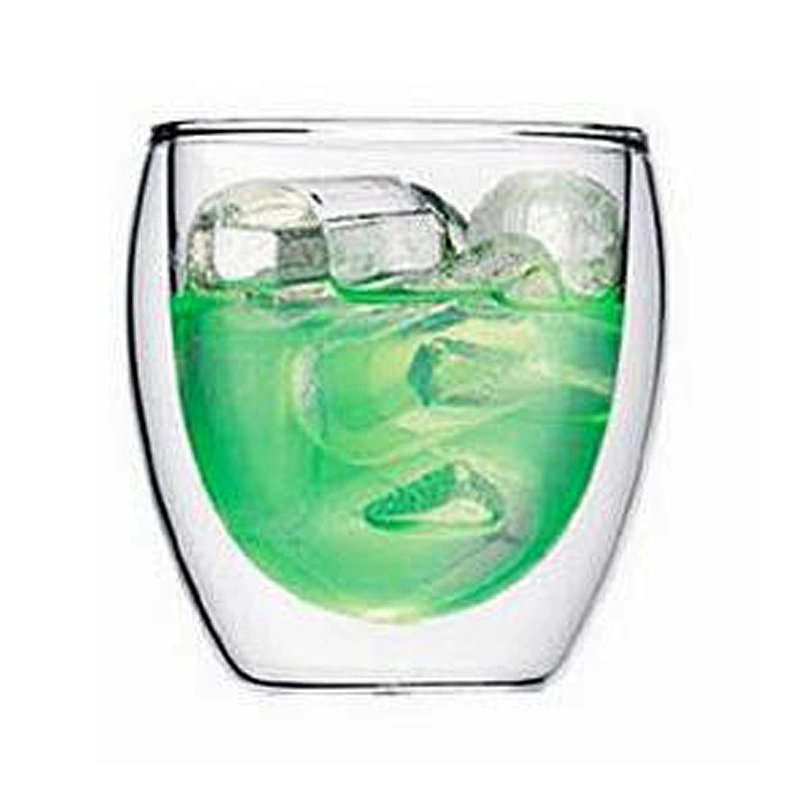 Heat Resistance Borosilicate Double Wall Glass Cup For Home And Hotel