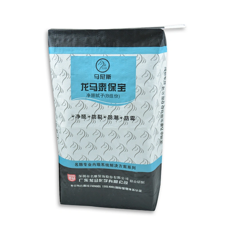 High quality blue pp polypropylene woven fabric valve cement bag for sale