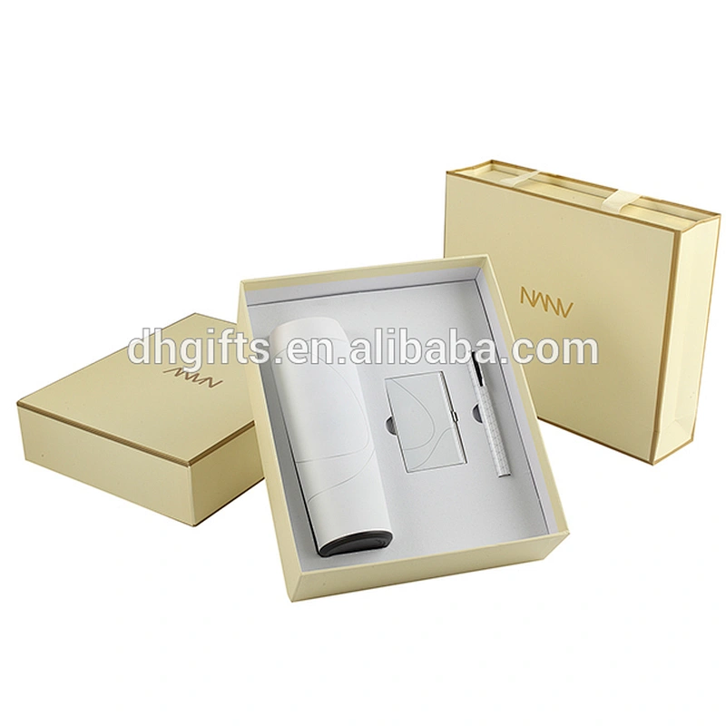 2018 Best Sales Products Custom Luxury Gift Set Vacuum Cup Business Card Clip and Signature Pen Business Gift Set