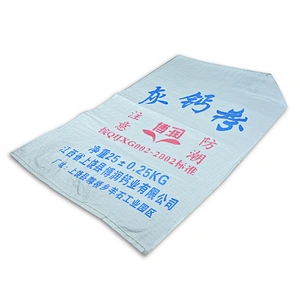 Cheap 25kg white pp woven gypsum powder bag for cement,tile adhesive, wall putty powder
