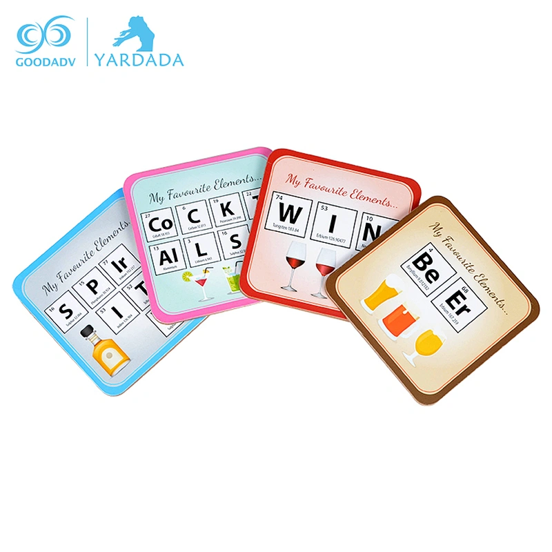 OEM printed beer drink coasters,promotional cup coaster