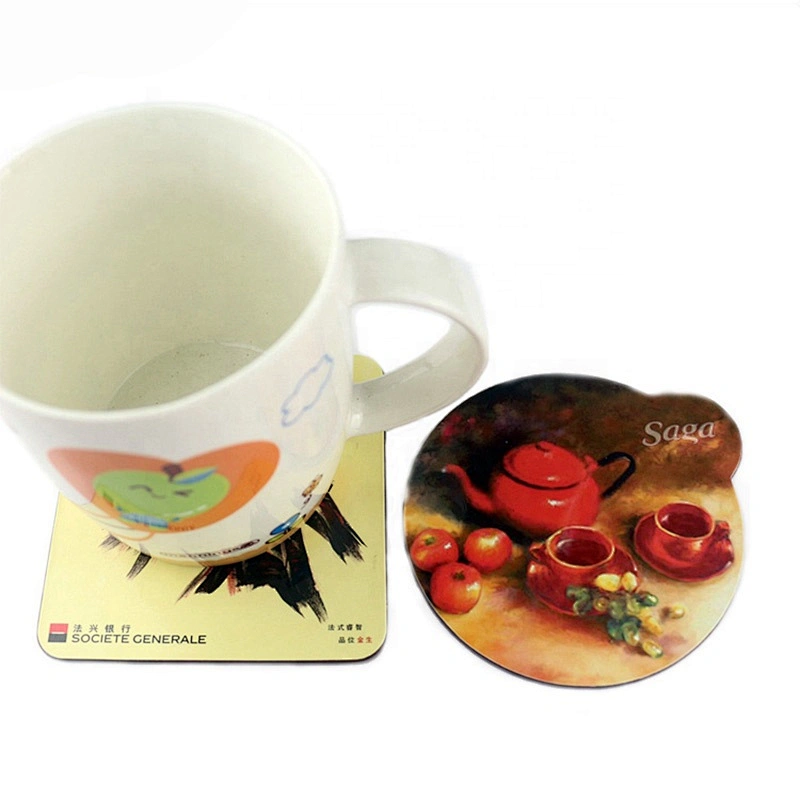 Customized Promotion Cheap Square Circle Coaster ,Printed cup mat