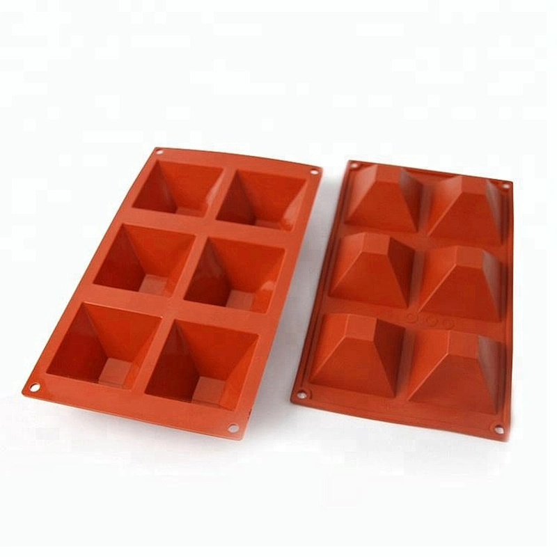 Geometry 6cavities Cake baking mold Soap mould silicone Pudding Molds