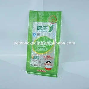 High quality printed with bopp, matt film laminated 50kg 25kg 5kg white transparent pp woven bag for rice packaging
