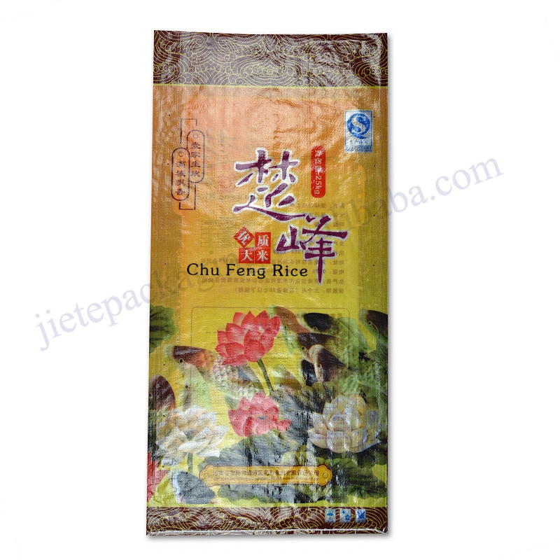 High quality customized printed transparent plastic 50kg wheat flour pp woven bag/rice packing bag