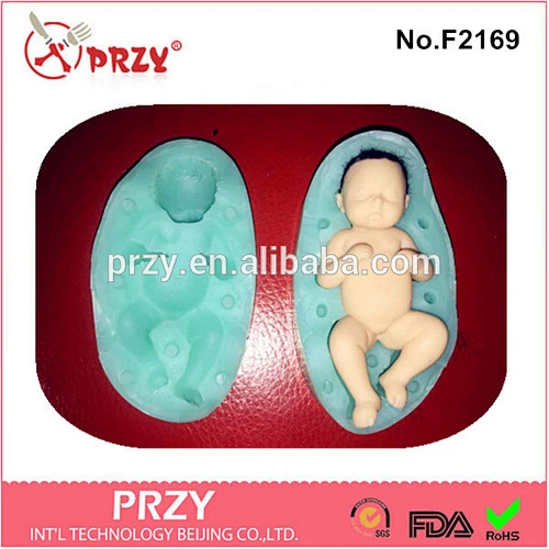 F2169 PRZY cake decorating 3d silicone doll molds