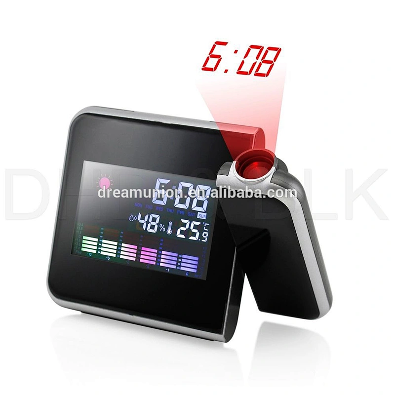 Digital Protector Weather LCD Alarm Clock Color Screen Canlender Display w/ LED Backlight