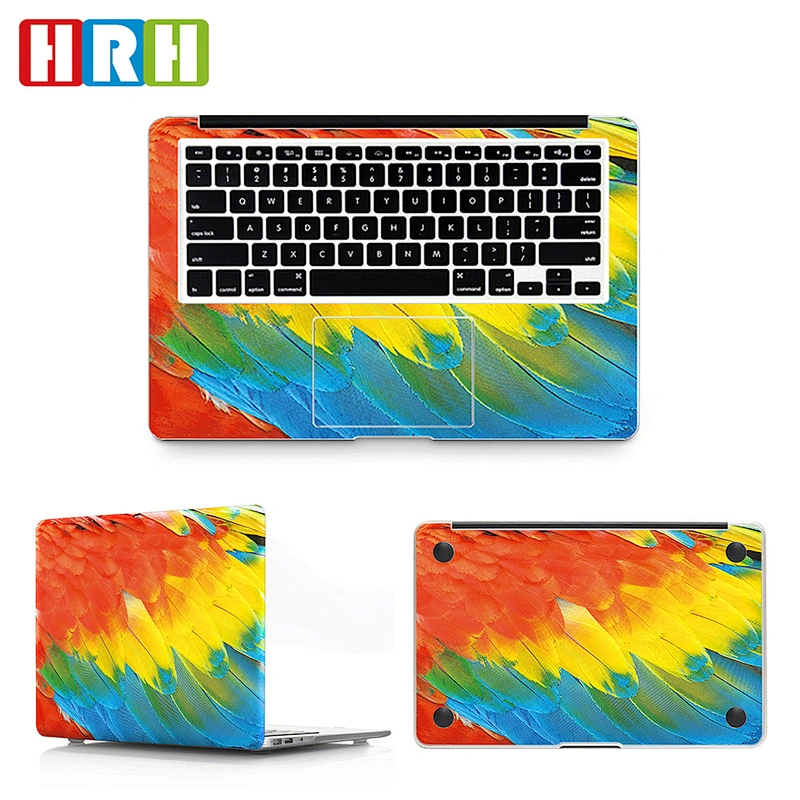 High quality custom laptop palm rest sticker PVC skins for macbook pro 13.3 pro 11 air 13.3,Feather