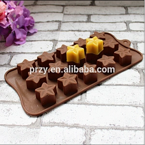 PRZY PR329 wholesale star shaped silicone chocolate mould