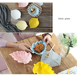 Cheap porcelain plate mini fruit dish ceramic cute design 6 inch for children's lunch