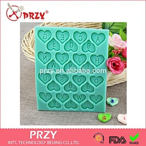 Letters silicone mold silicone chocolate mold, heart-shaped fondant silicone mold