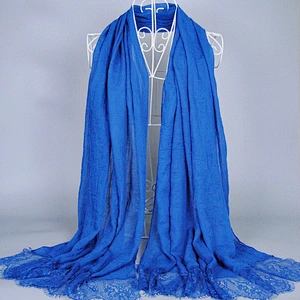 Chinese custom print long muslim hijab silk scarf