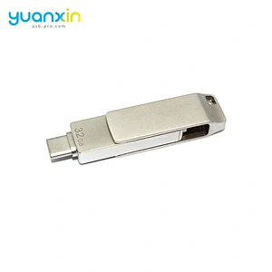MFi Certificated Dual Port Metal OTG USB Flash Drive for iPhone and Type C