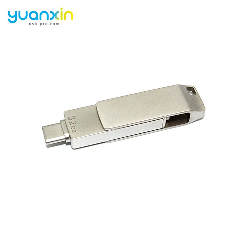 MFi Certificated Dual Port Metal OTG USB Flash Drive for iPhone and Type C