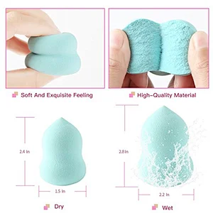 5pc wholesale latex free makeup sponge and case holder