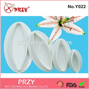 Eco-friendly Y022 hotsale decorative lily shape fondant mold