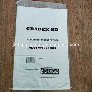 High quality white plastic bopp laminated pp woven detergent packaging bag with lining for chemical and tile adhesive