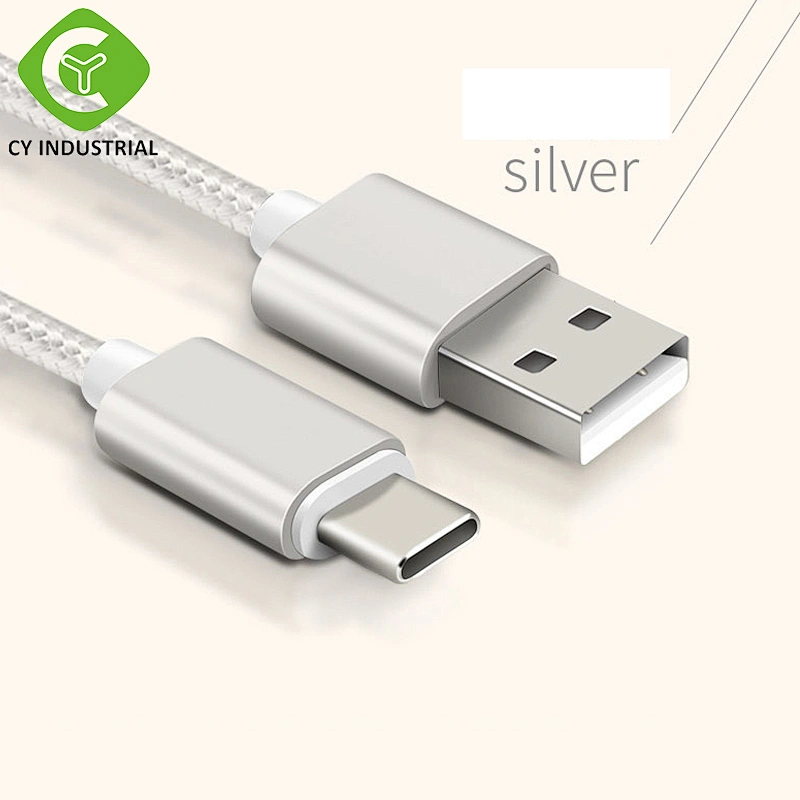 Wholesale Fast Delivery 6 Color USB  Type C Cable Nylon Braided Mobile Phone Micro Data Cable Charger for Amazon Seller