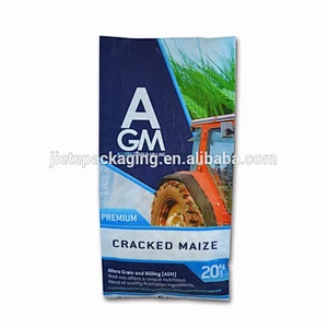 Customized new design transparent virgin laminated PP plastic woven rice, corn, seed packaging bag 20kg