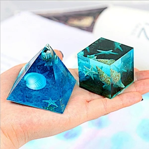 Crystal Epoxy Square Rectangular Full Transparent Ultra Mirror Ornaments Aroma Liquid Silicone Mould