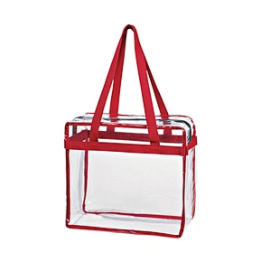 Customized transparent PVC clear plastic bags with zipper