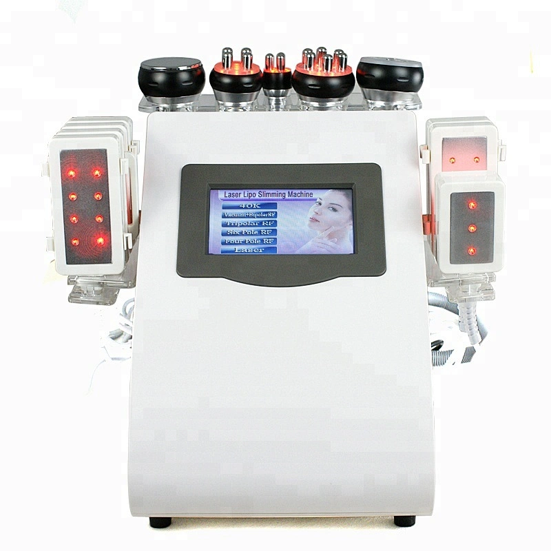 High quality  8 Pads Diode Lipo Laser LLLT Ultrasonic 40K Cavitation Slimming Vacuum RF Cellulite Weight Loss Machine