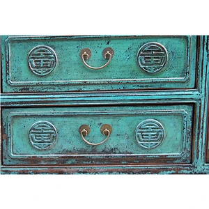 chinese antique distressed lacquered tv cabinet stand living room furniture