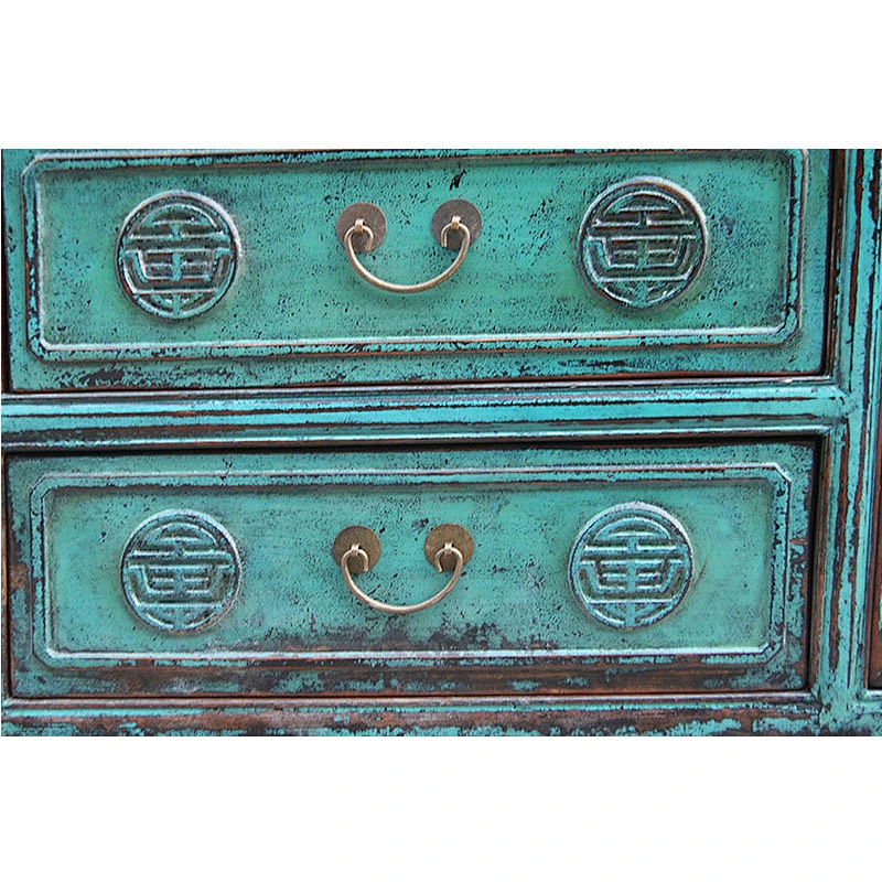 chinese antique distressed lacquered tv cabinet stand living room furniture
