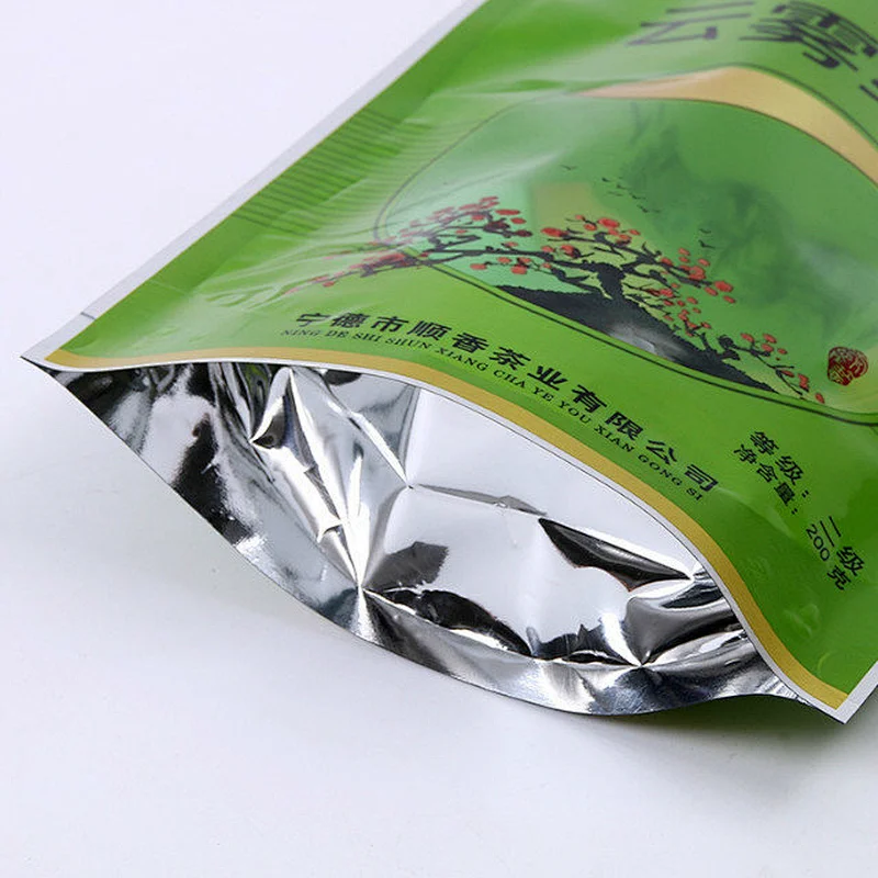 Green PE color printing tea bags