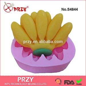 S4844 banana fruit silicone soap mold 3D soap mould banana chocolate mold decorating cake molds