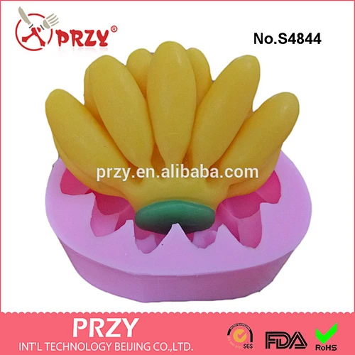 S4844 banana fruit silicone soap mold 3D soap mould banana chocolate mold decorating cake molds