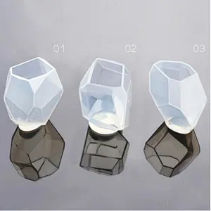 Geometric Resin Jewelry Pendant Soap Mould Handmade DIY Soap  Aroma Stone silicone mold