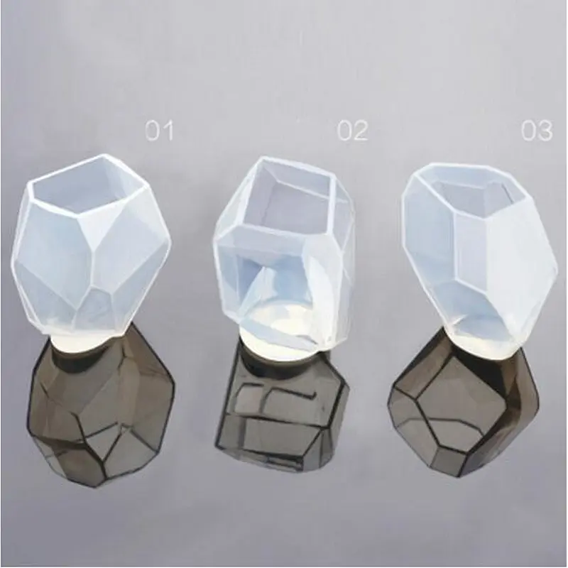 Geometric Resin Jewelry Pendant Soap Mould Handmade DIY Soap  Aroma Stone silicone mold
