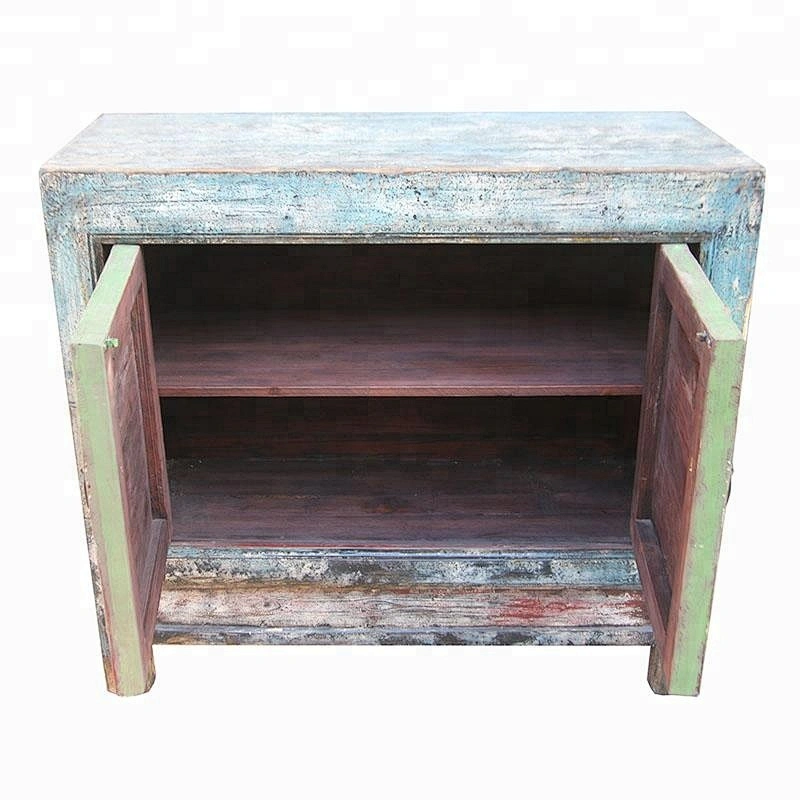 wholesale antique distressed rustic reclaimed wood painted storage furniture