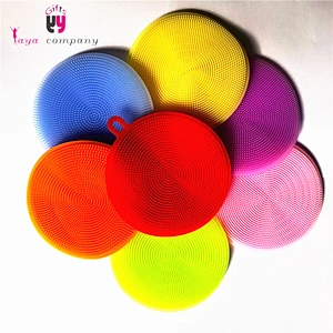 Food Grade Dish Sponge Silicone Scrubber Brush For Cleaning