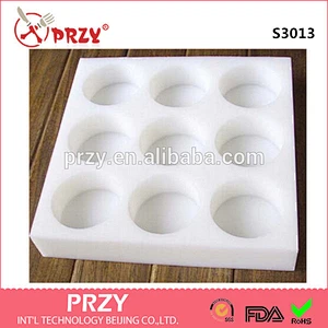 PRZY 9 cavity soap mold handmade silicone circular soap molds