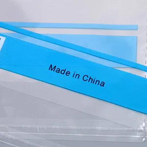 Customized clear pe plastic bag with adhesive tape