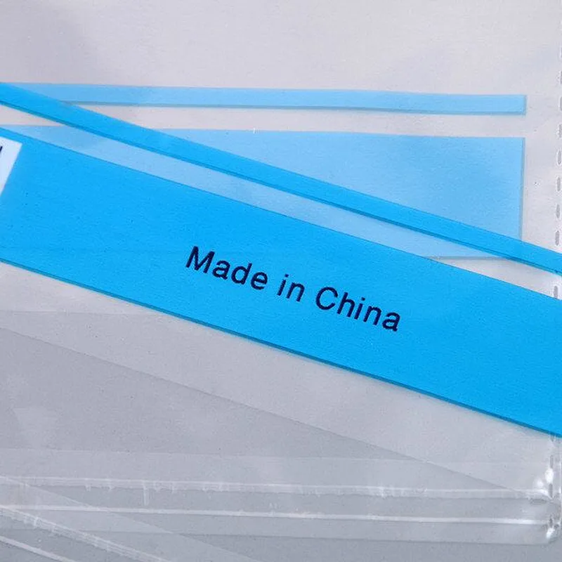 Customized clear pe plastic bag with adhesive tape