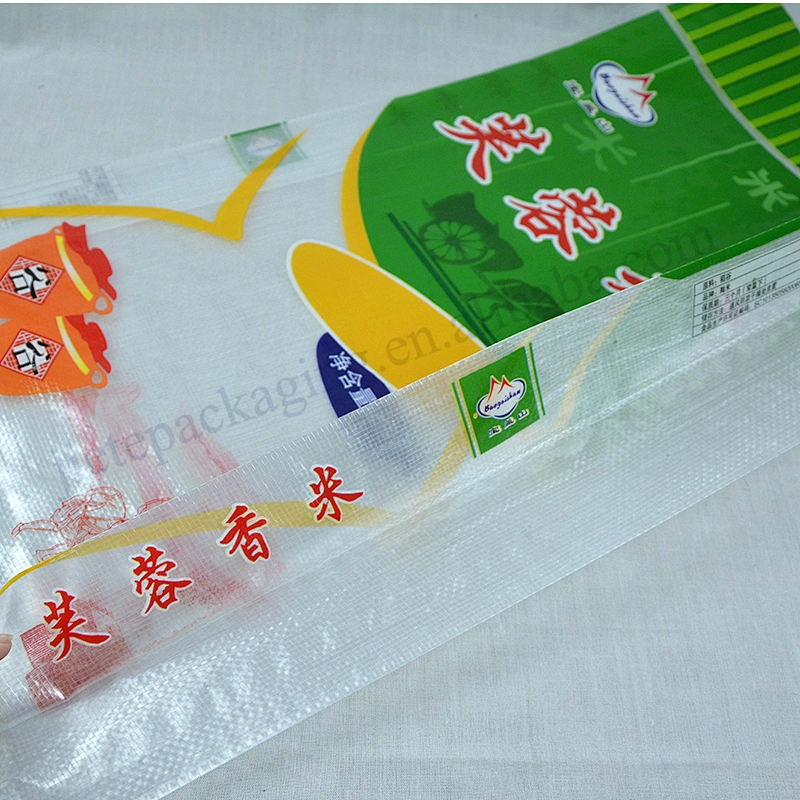 20kg rice bag with handle,big volume and customized rice bag