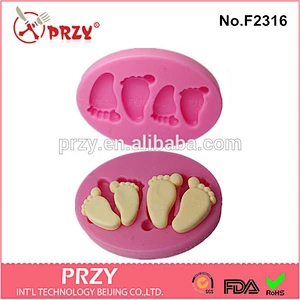 2015 f2316 gum paste fondant feet silicone mold