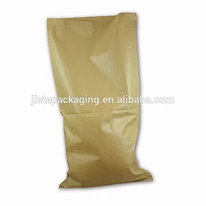 yellow color pp woven bag for cattle, pig, horse feed