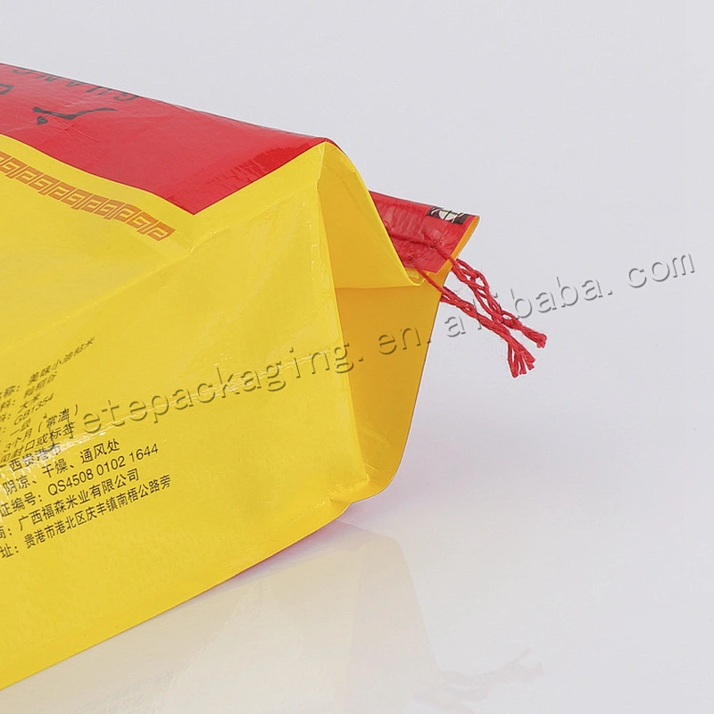 15kg new material plastic pp woven rice bag with design printing