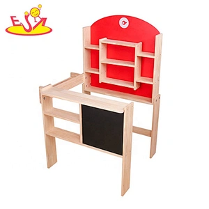 2019 New design pretend play wooden supermarket toy set for kids W10A096