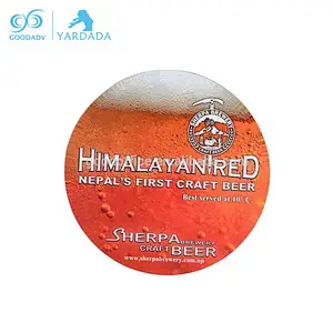 Customized printed logo square mdf cork coaster
