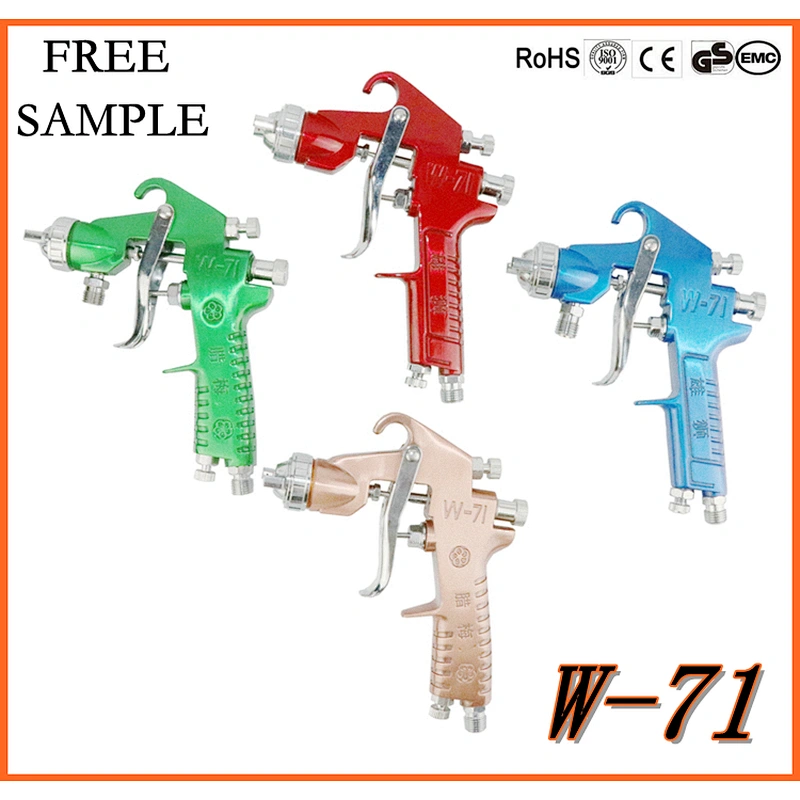 W71 gravity 220cc 1.3mm gold washable multicolor magic painting spray gun