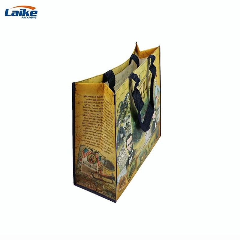 Wholesale laminated pp non woven waterproof eco friendly cloth grocery beach bags tote
