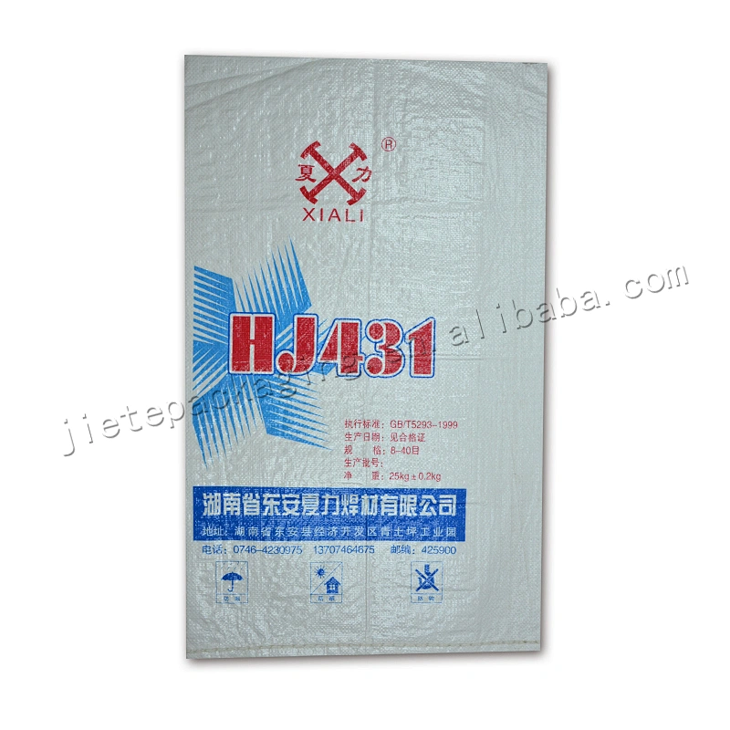 Factory sale professional white plastic laminated 25kg pp cement bag