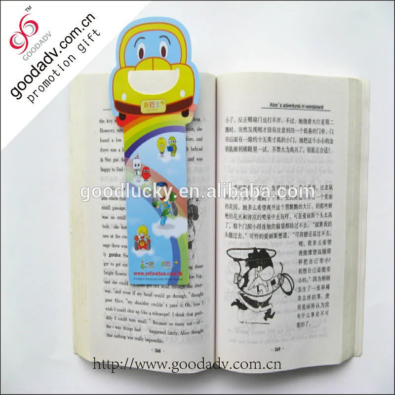 Cartoon printed cute design magnet handmade paper bookmarks