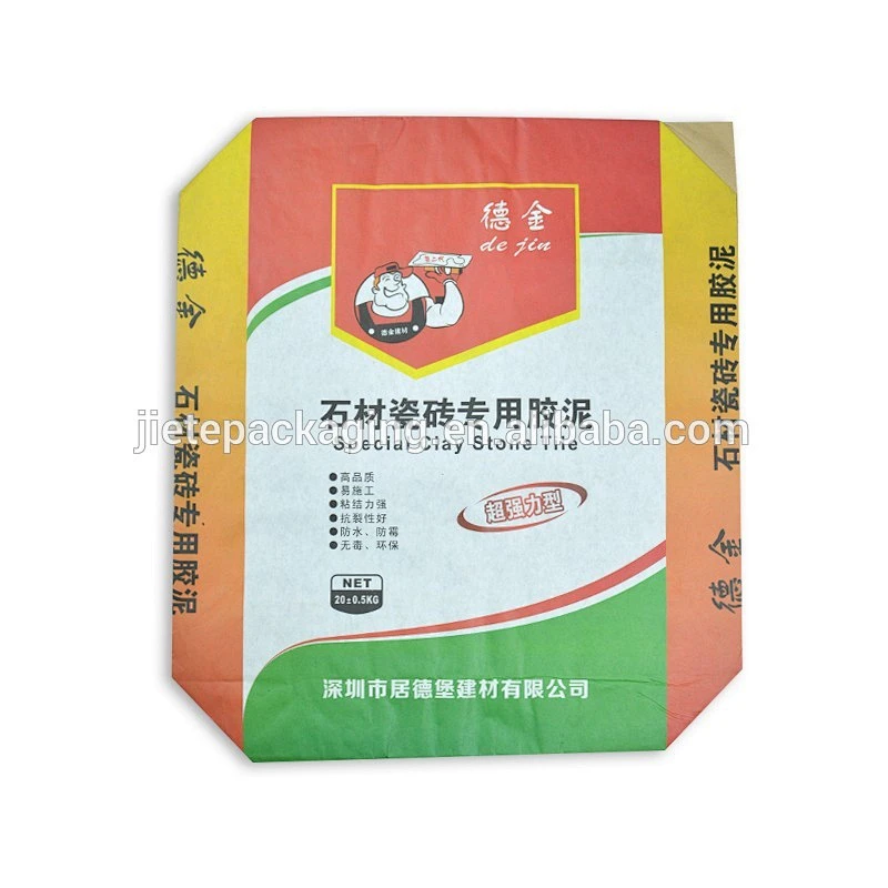 Kraft paper material valve bag for packing glue 20kg