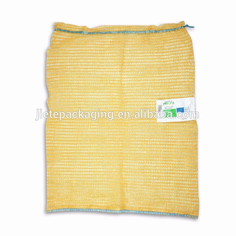 PE mesh bag with custom logo on roll